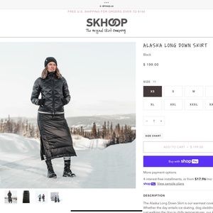 Skhoop original insulated skirt. Designed in Sweden
